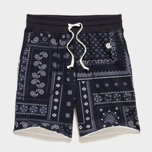 Todd Snyder X Champion Bandana Print Warm up Shorts
 size large